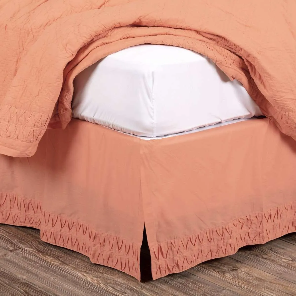 Adelia Apricot Bed Skirts VHC Brands