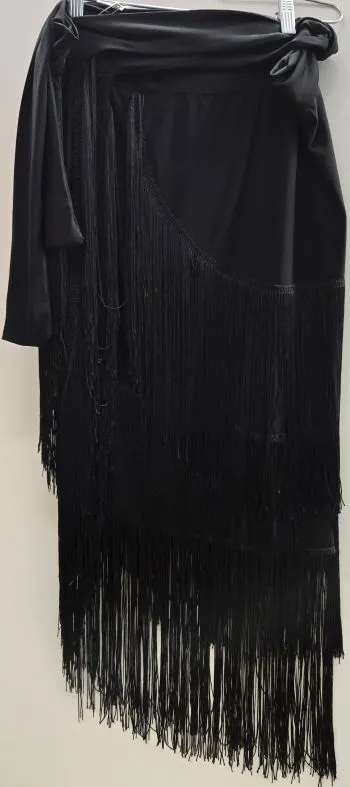 Aiko -- Women's Fringe Ballroom Wrap Skirt