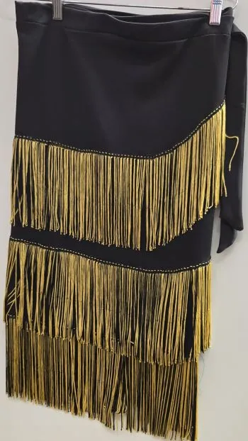 Aiko -- Women's Fringe Ballroom Wrap Skirt