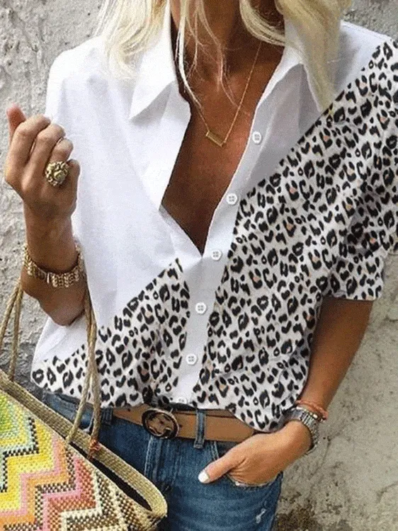 Alluring Leopard Print Blouse