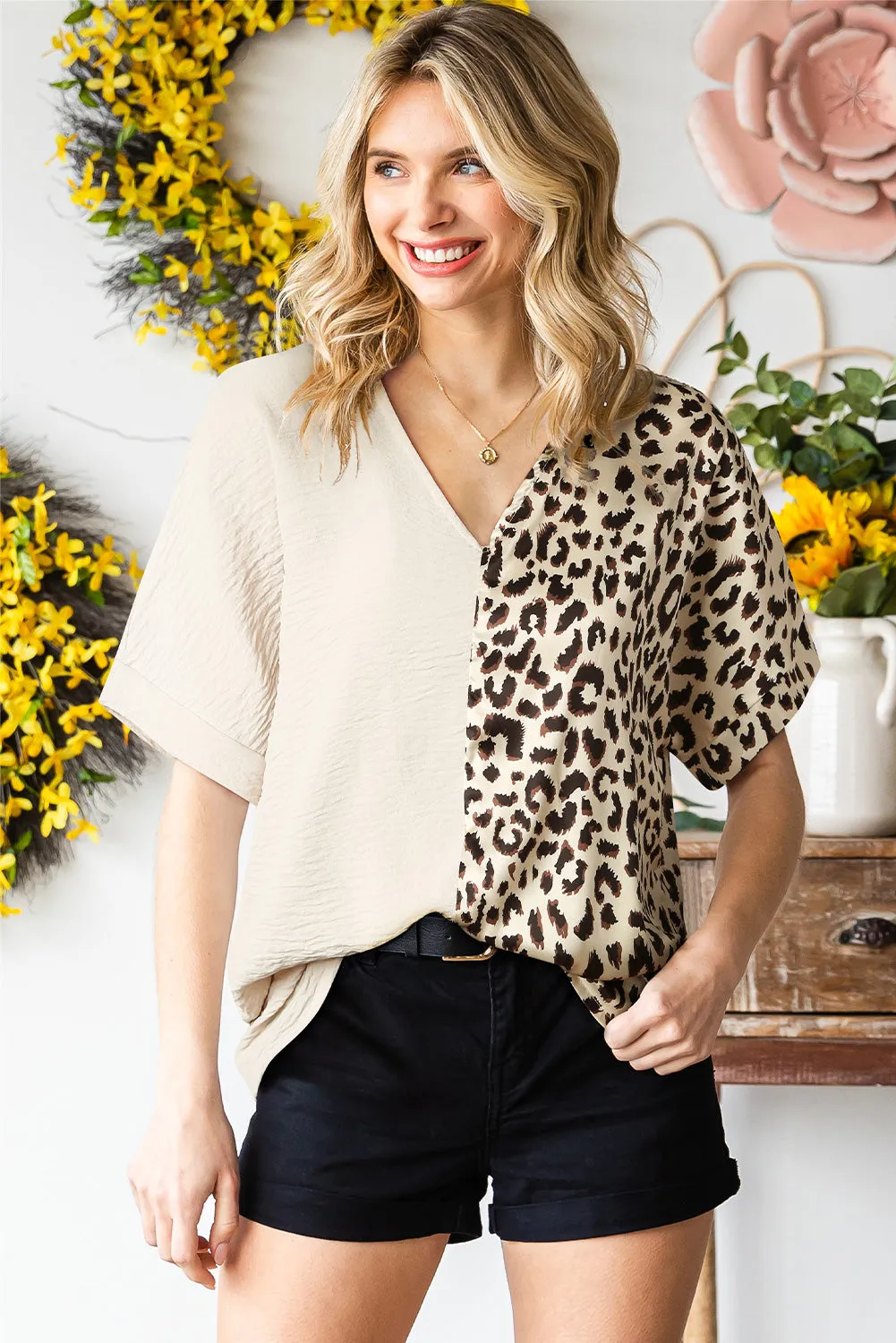 Alluring Leopard Print Blouse