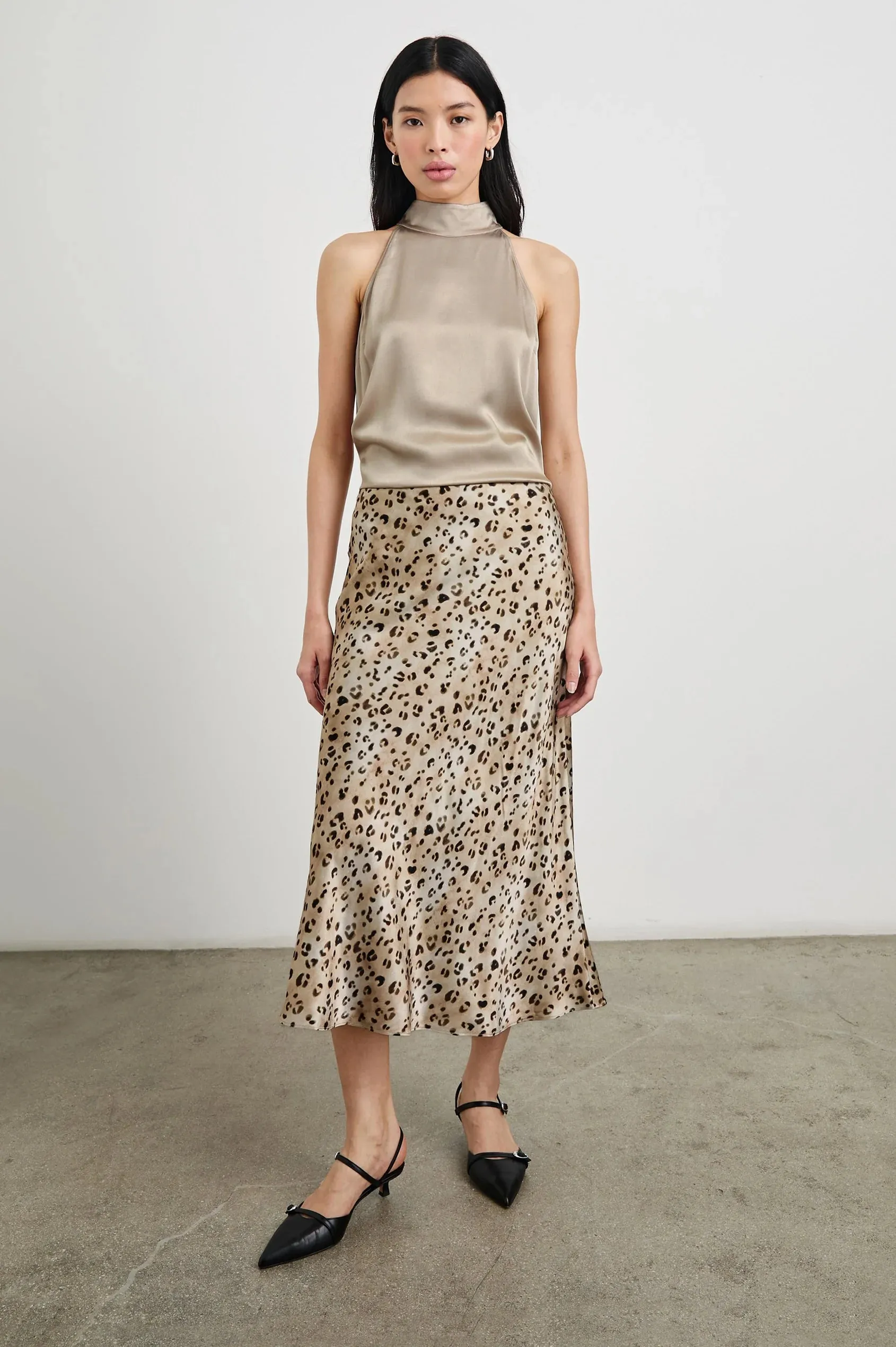 Anya Skirt Champagne Leopard