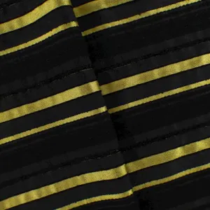 Black/Yellow Stripe Woven Fabric