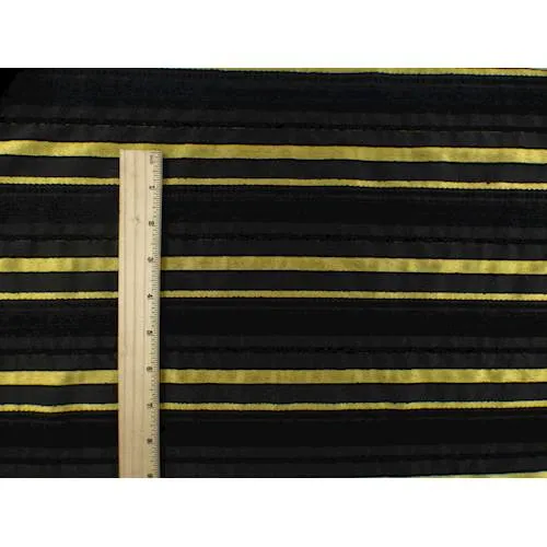 Black/Yellow Stripe Woven Fabric