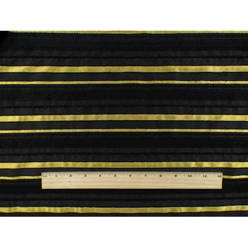 Black/Yellow Stripe Woven Fabric