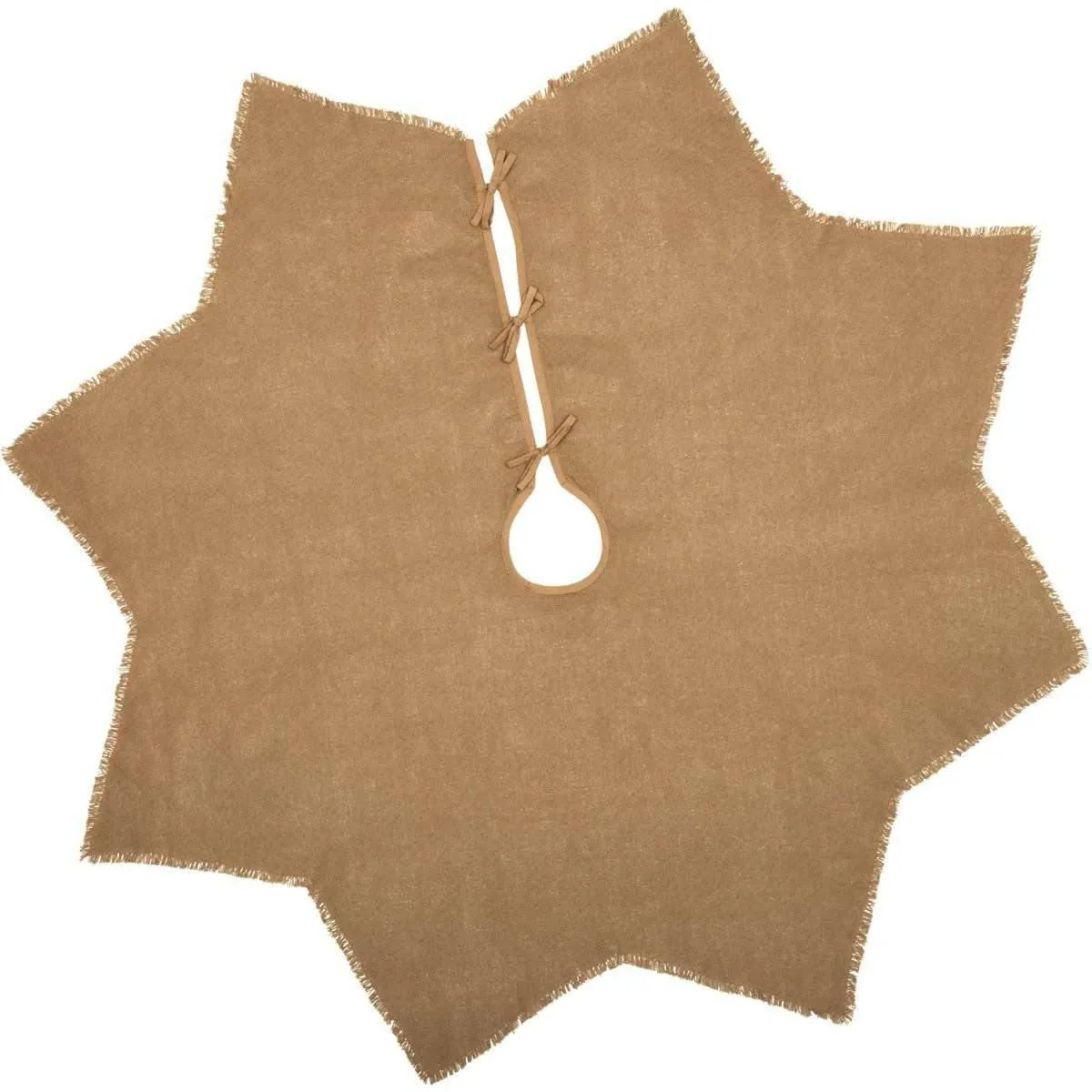 Burlap Natural Christmas Tree Skirt 48 VHC Brands