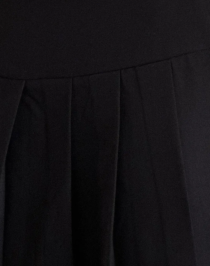 Casini Mini Skirt in Soft Tailoring Black