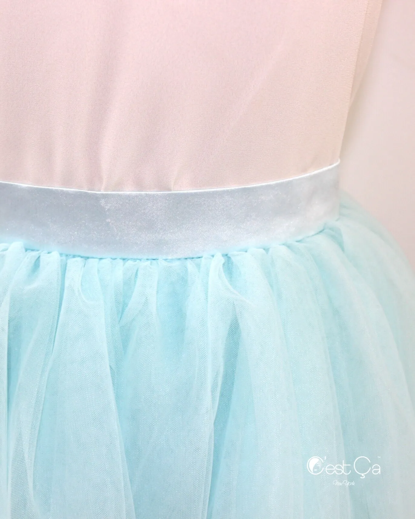 Colette Turquoise Soft Tulle Skirt - Midi