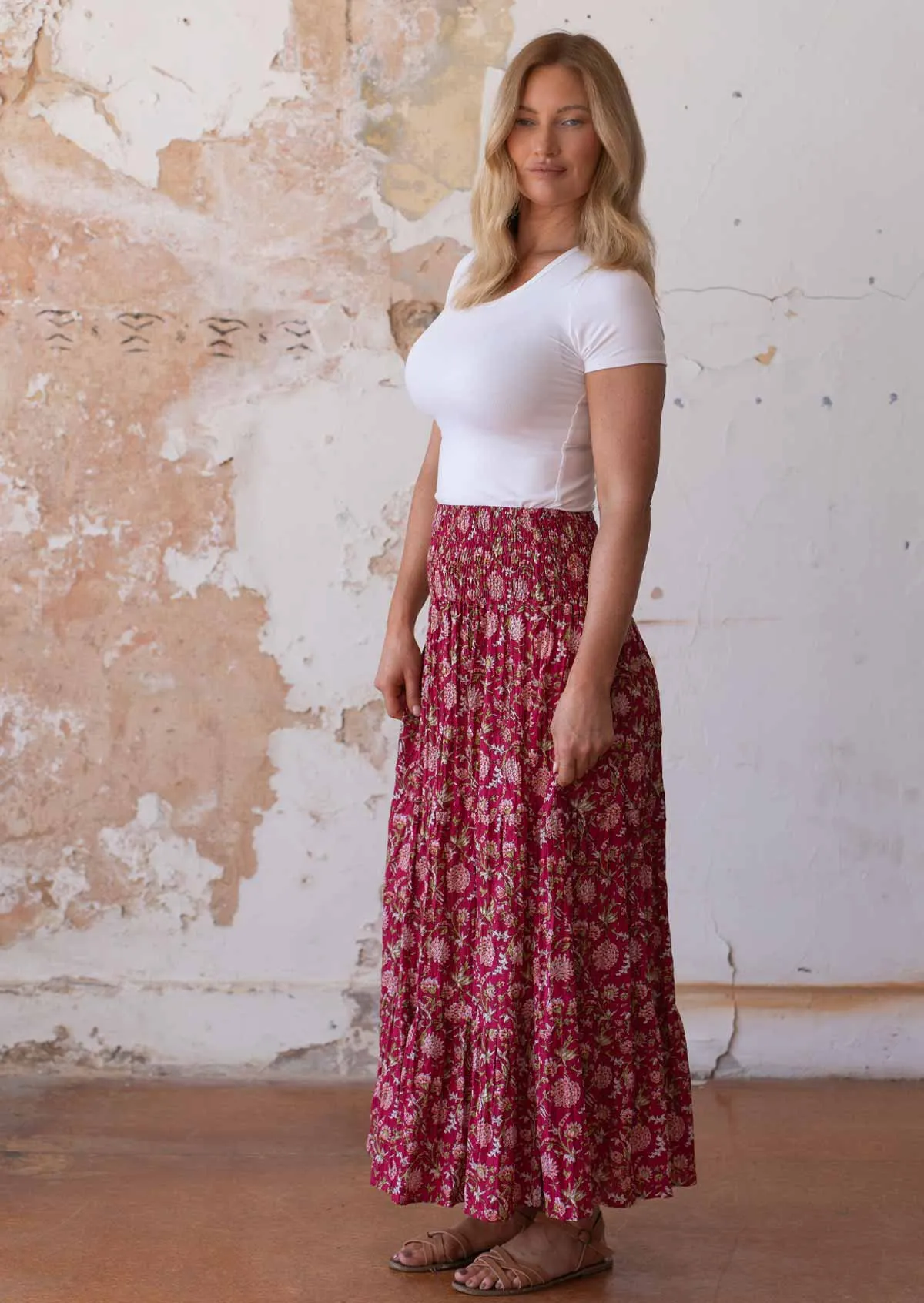 Dawn Maxi Skirt Cranberry