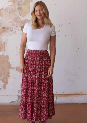 Dawn Maxi Skirt Cranberry