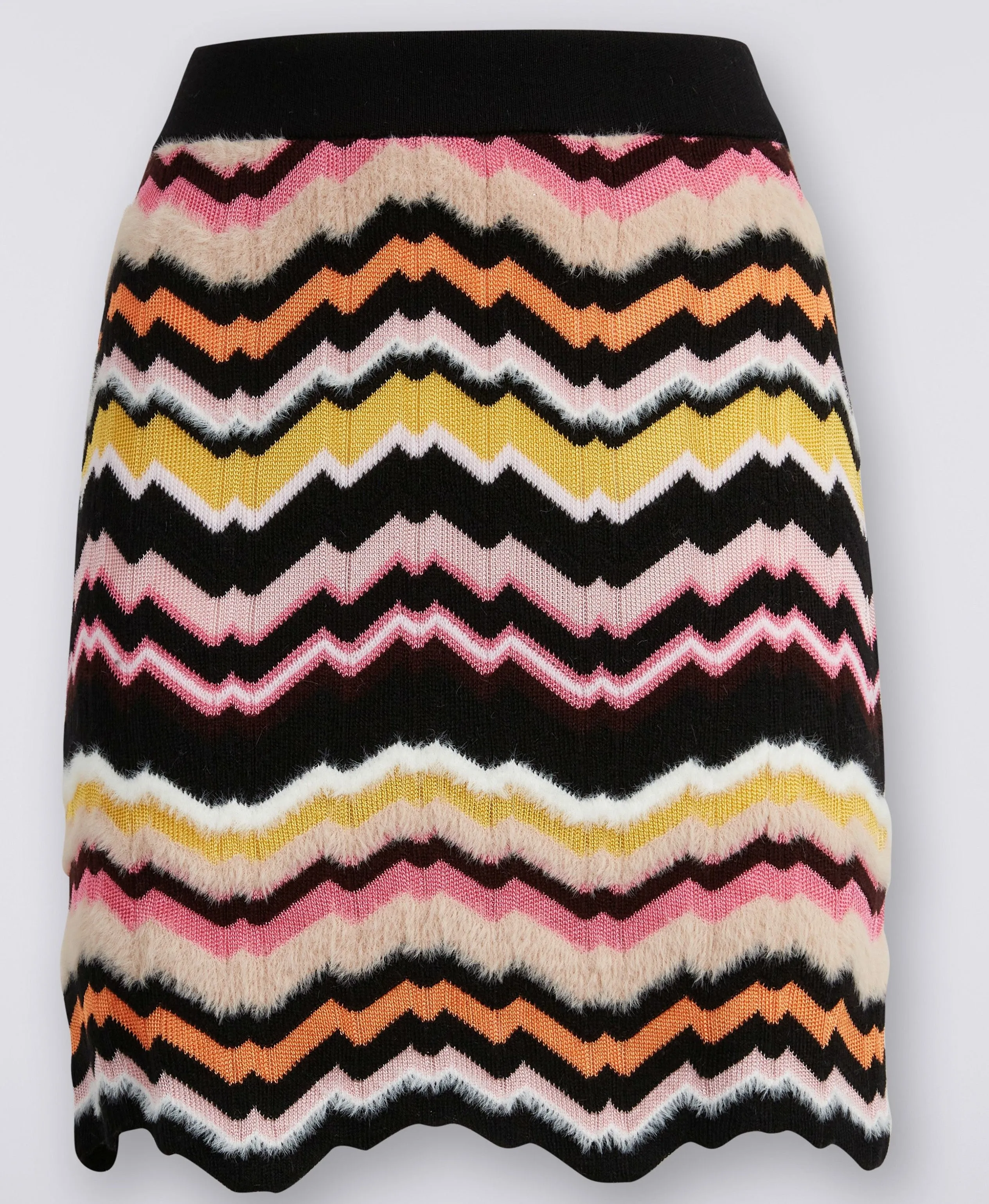 DS24WH0K Knit skirt with zigzag Greek motif