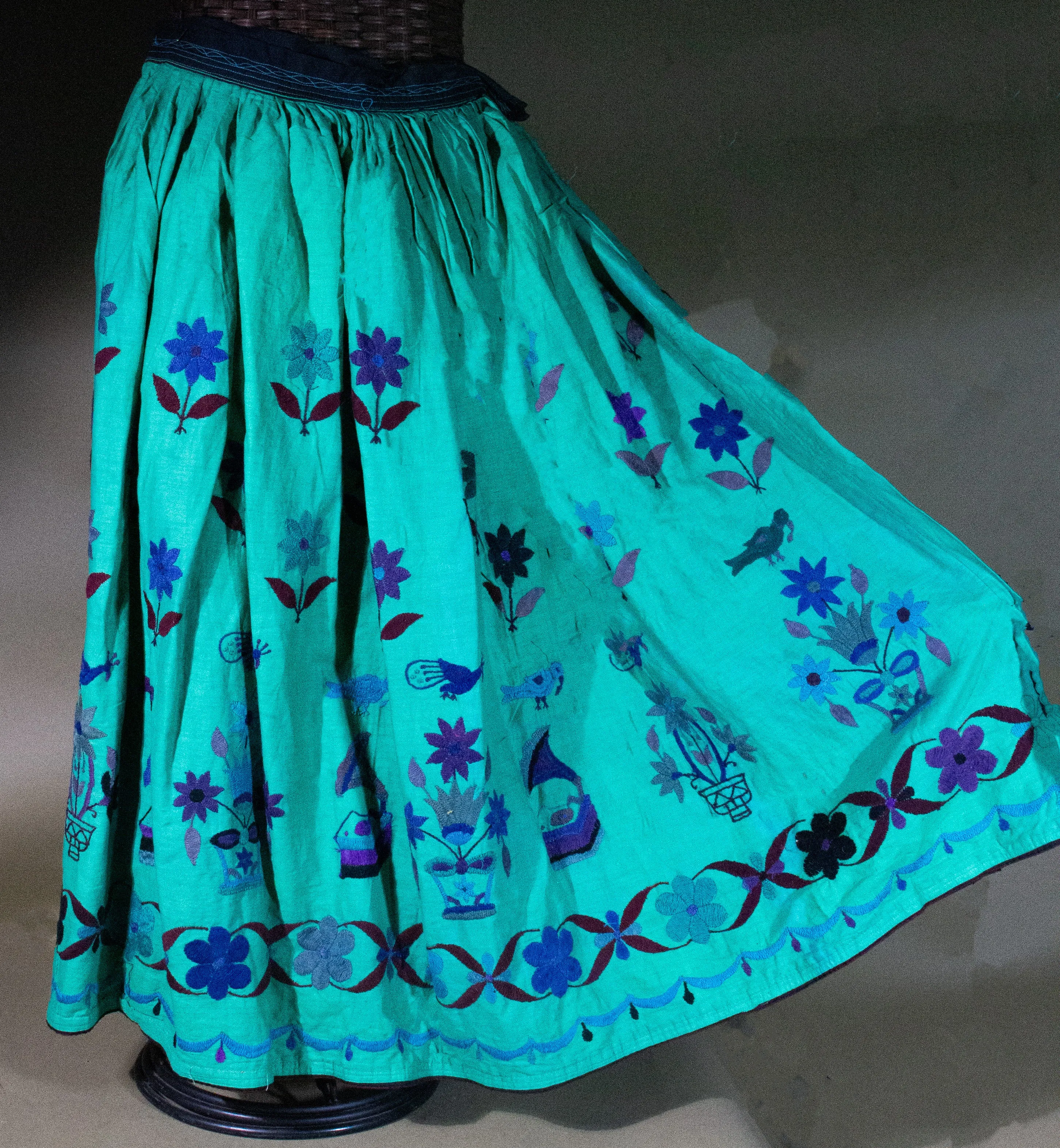 Embroidered Vintage "Flower Power" Rajasthan Skirt Collection