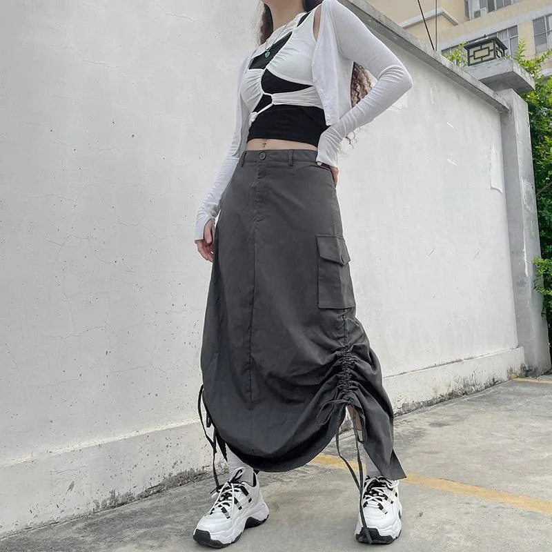 Fairy Grunge Parachute Maxi Skirt