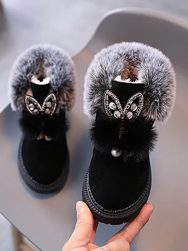 Faux Fur Butterfly Boots by Liv and Mia