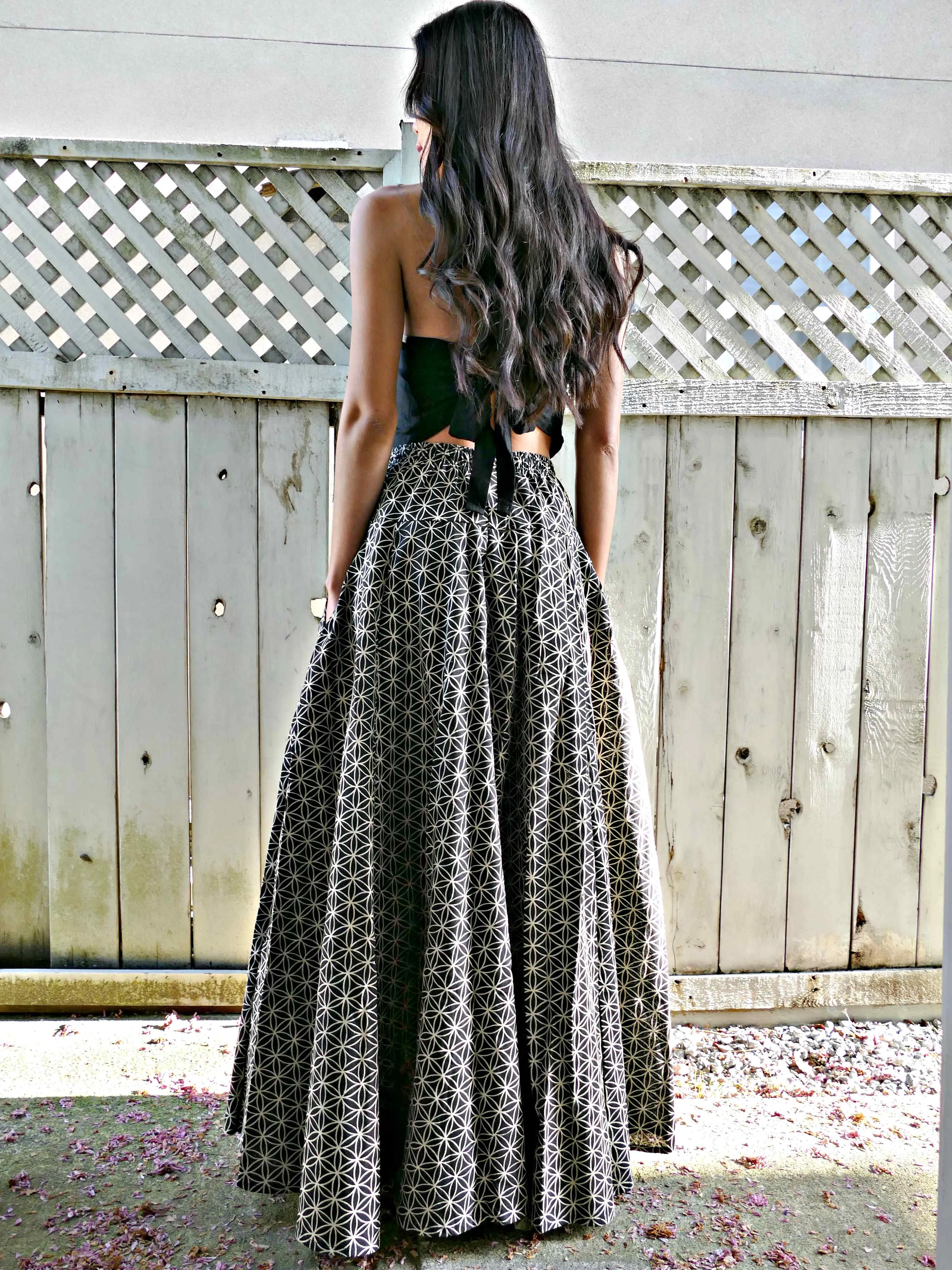 Flower of Life 8 Panel Long Skirts