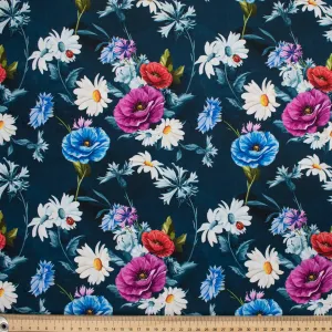 Flowers in Full Bloom Series Flowers Colorful Cotton Prints