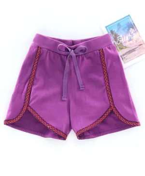 Girls Knit Short With Tape Hem