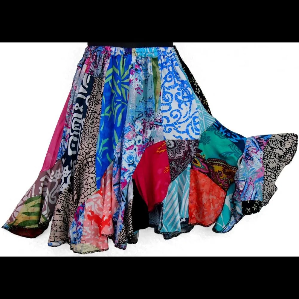 Girl's Patchwork Swirl Skirt (Ages: 4, 6, 8)