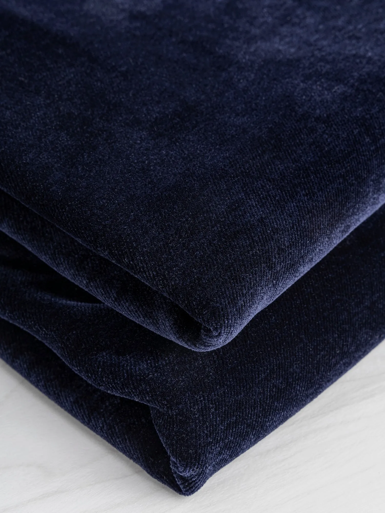 Heavy Tencel Stretch Velvet Deadstock - Navy - Swatch