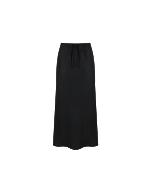 KOS LINEN SKIRT BLACK