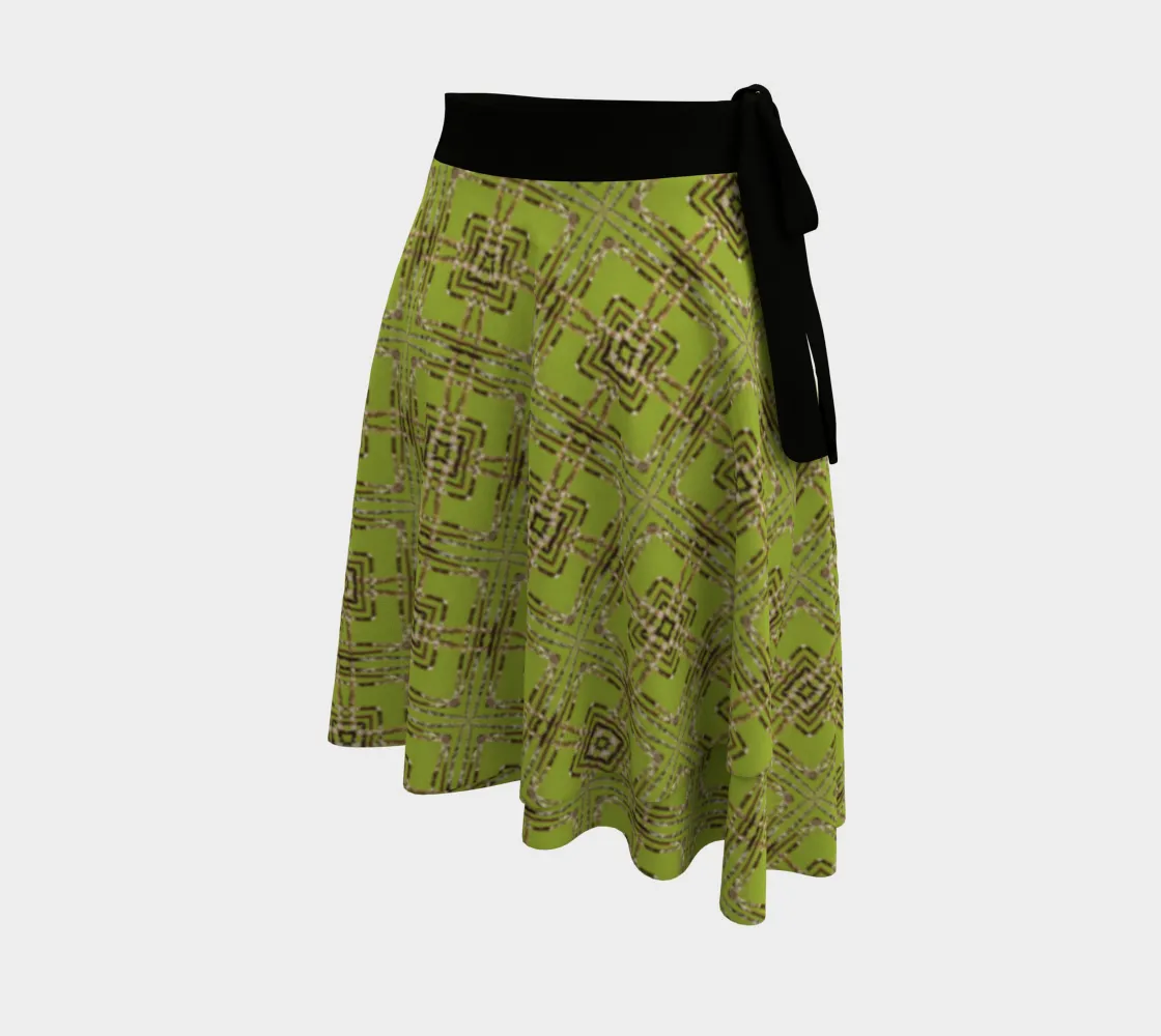 Lichen Log Green Wrap Skirt