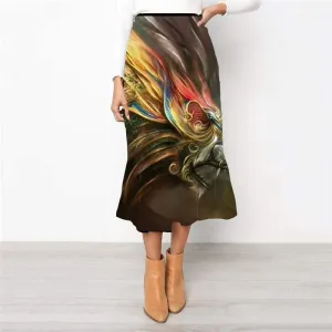 Lion Skirt Women Animal Rock Frauen Anime School skirt Colorful Skirt Ladies Nebula High waist skirts