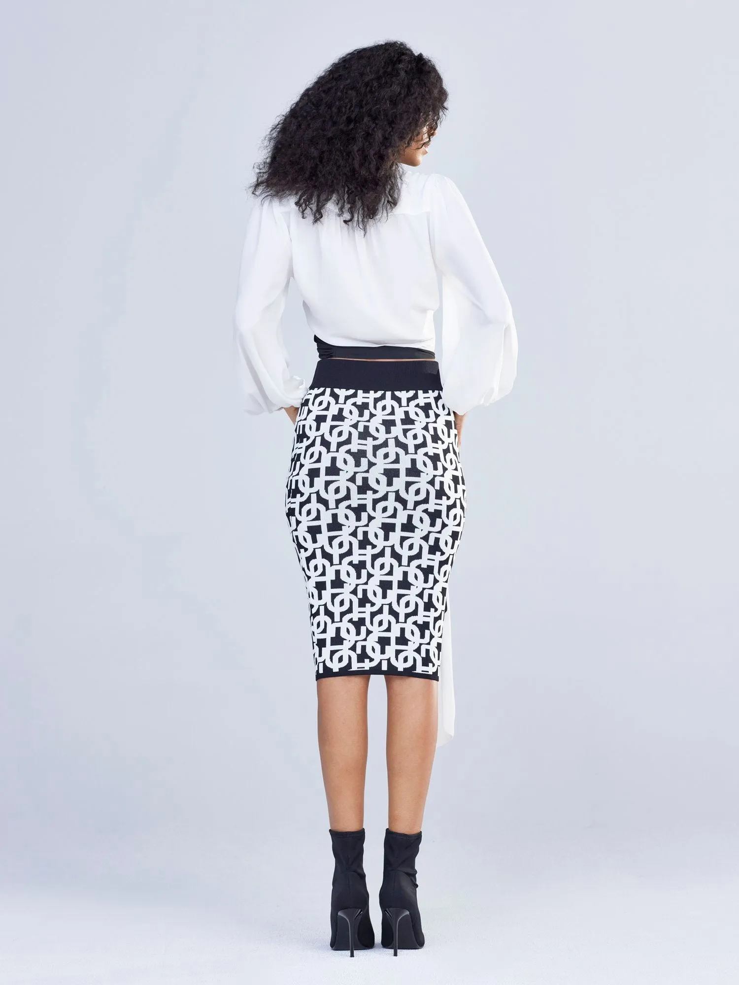 Logo-Print Sweater Skirt