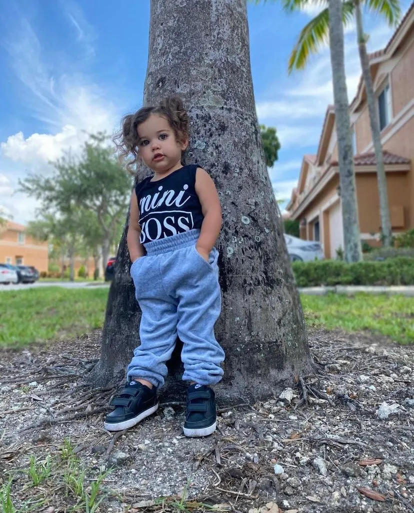 Mini Boss Navy Tank Top