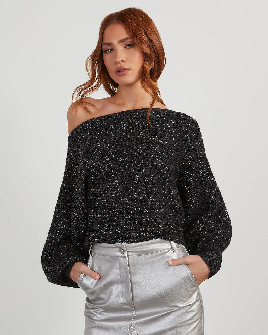 Missy Balloon Sleeve Knit Sweater