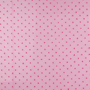 Organza with Embroidered Dot - DOTSY - Hot Pink