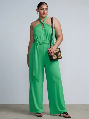 Plus Halter Neck Jumpsuit