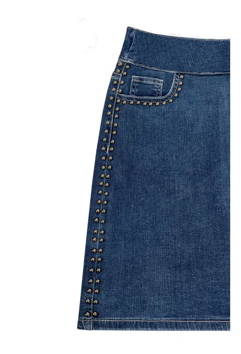 Radiant Stretch Denim Skirt