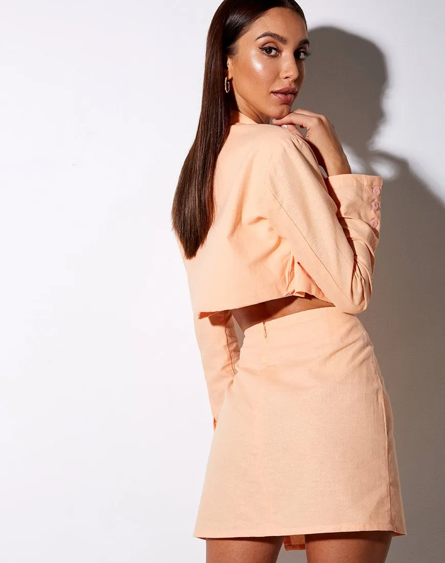 Sheny Mini Skirt in Soft Cantaloupe