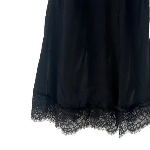 Silk Skirt with Lace Trim