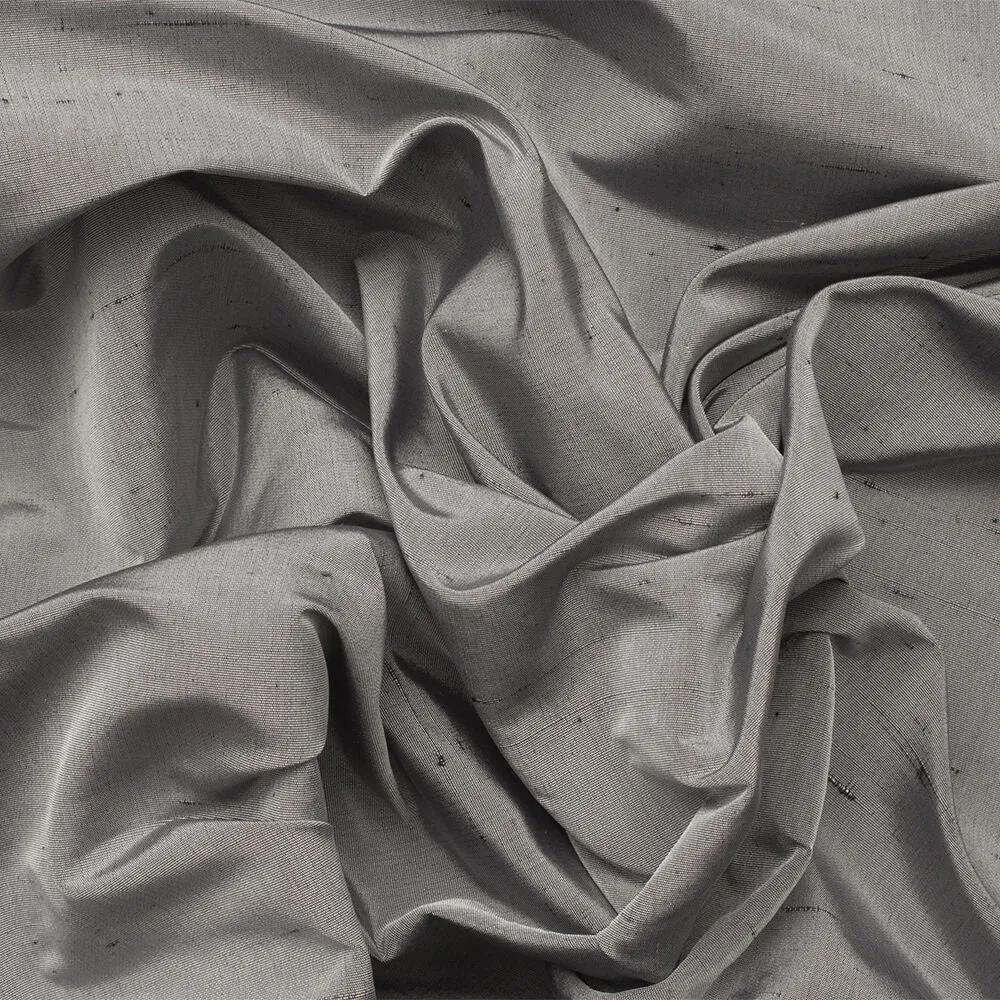 Silver Grey Silk Shantung