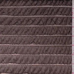 Taupe/Walnut Ombre Ruffle Knit Fabric