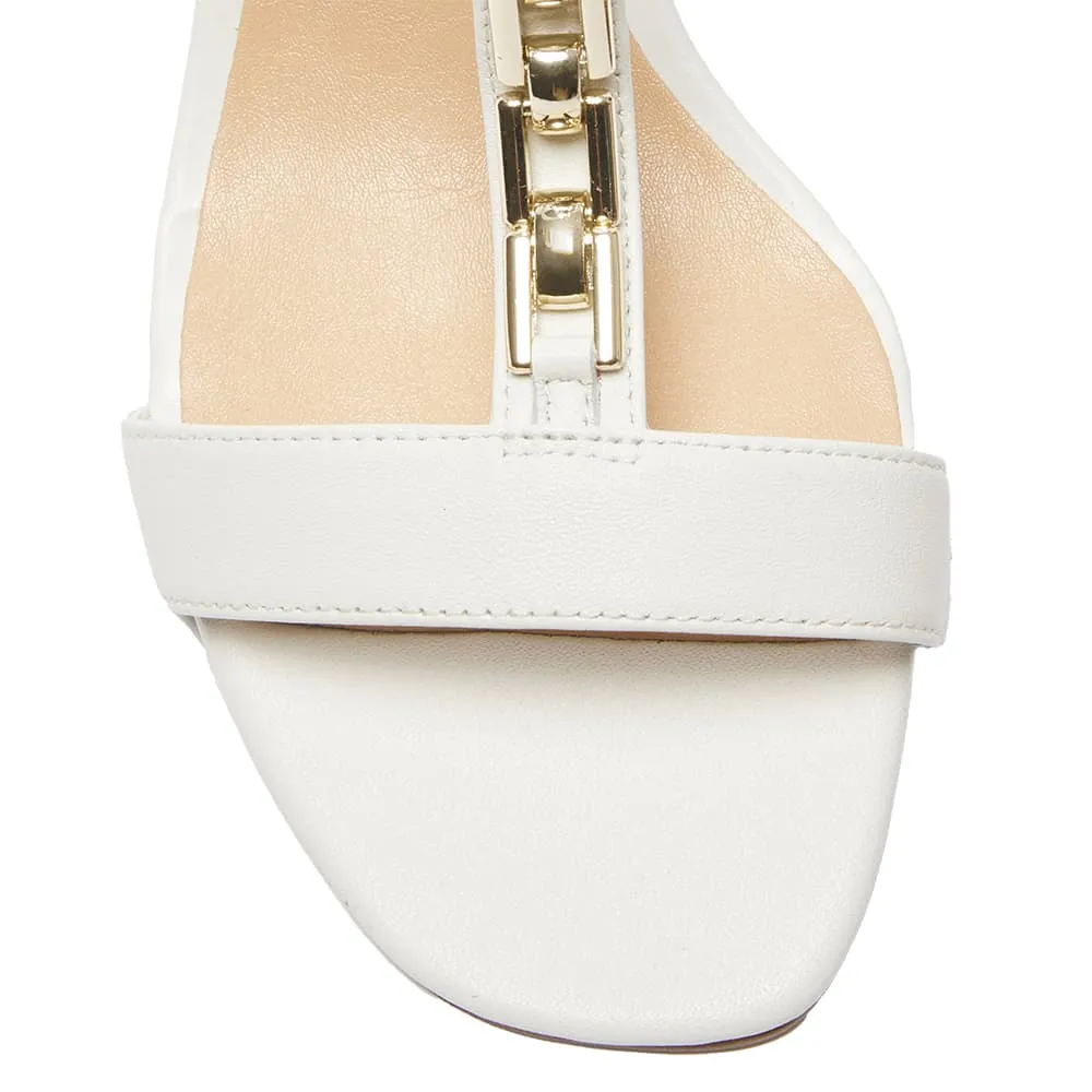 Unicorn Heel in White Leather